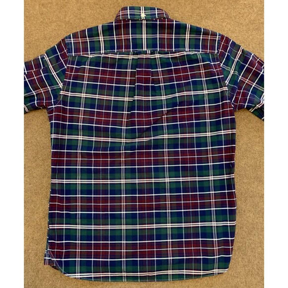 Brooks Brothers Shirt Mens M Red Fleece Long Sleeve Oxford Cotton Preppy Plaid - Picture 2 of 8